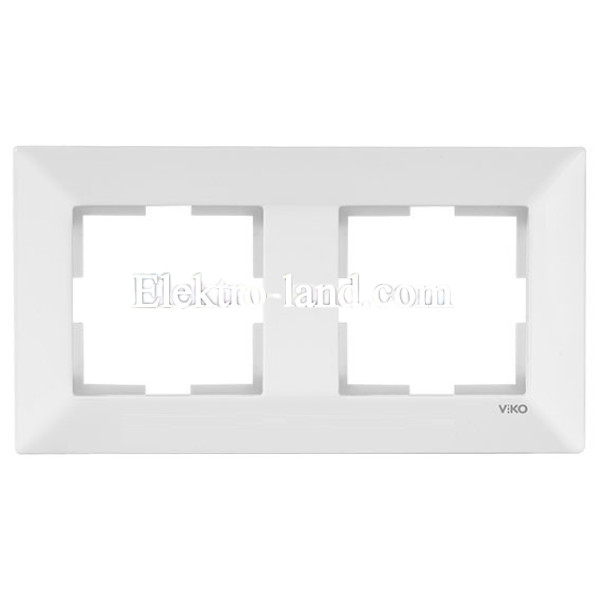 Рамка двойная горизонтальная белая VIKO MERIDIAN  90979002-WH